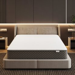 Twin Size Hybrid Mattress and Wooden Bed Frame Bundle Sale