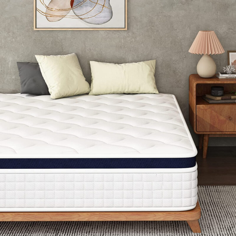 10 Inch Queen Size Hybrid Mattress in A Box with Zero Pressure Foam
